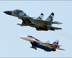 Российские самолёты Су и МиГ