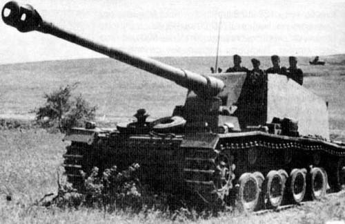 Panzer Selbstfahrlafette V из 521-го тяжелого истребительно-противотанкового дивизиона. Район Дона, 1942 год.